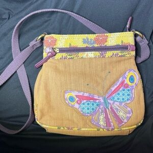 Vintage Fossil butterfly crossbody and card pouch